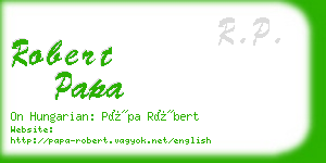 robert papa business card